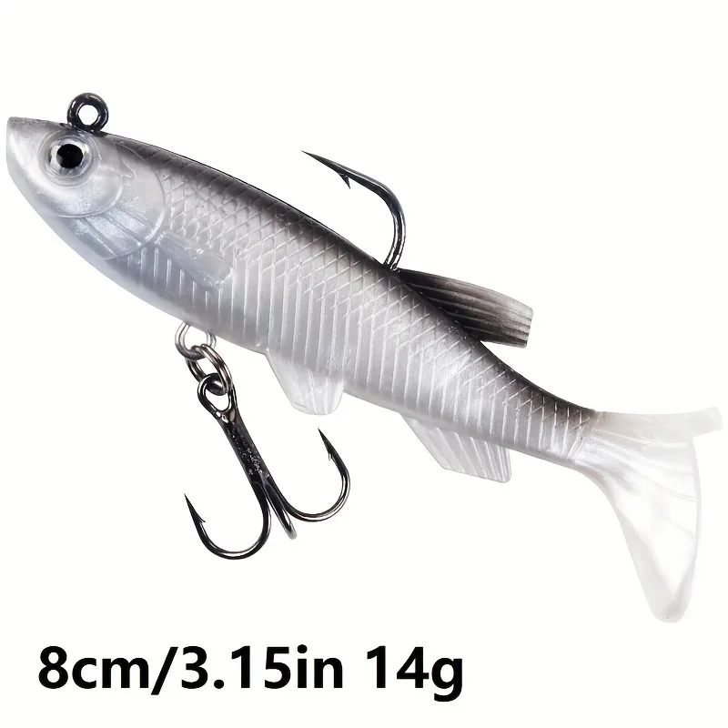 5 Stück/10 Stück 8cm 14g Angelköder-Set Weicher Köder Künstlicher Köder Coole Angelhaken – Detail 3