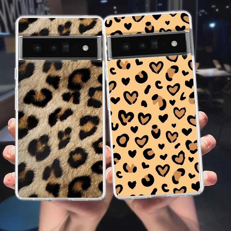 Leopard Print Clear Soft TPU Phone Case - Sexy & Trendy Design