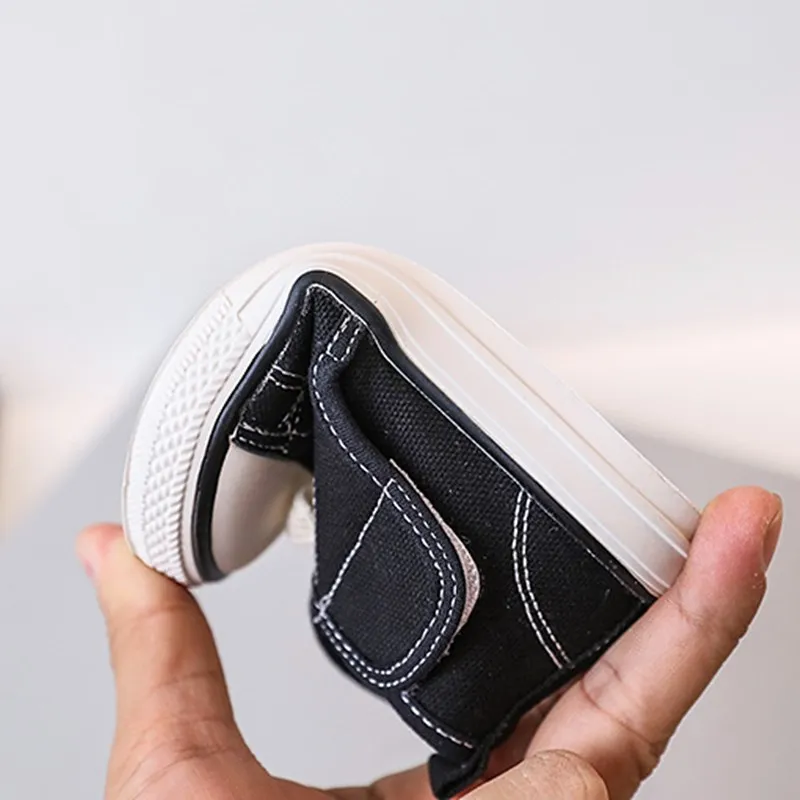 2024 New Baby Shoes Canvas High-help Toddler Kids Casual Shoes Soft Rubber Sole Fashion Little Boys Girls Sneakers 6