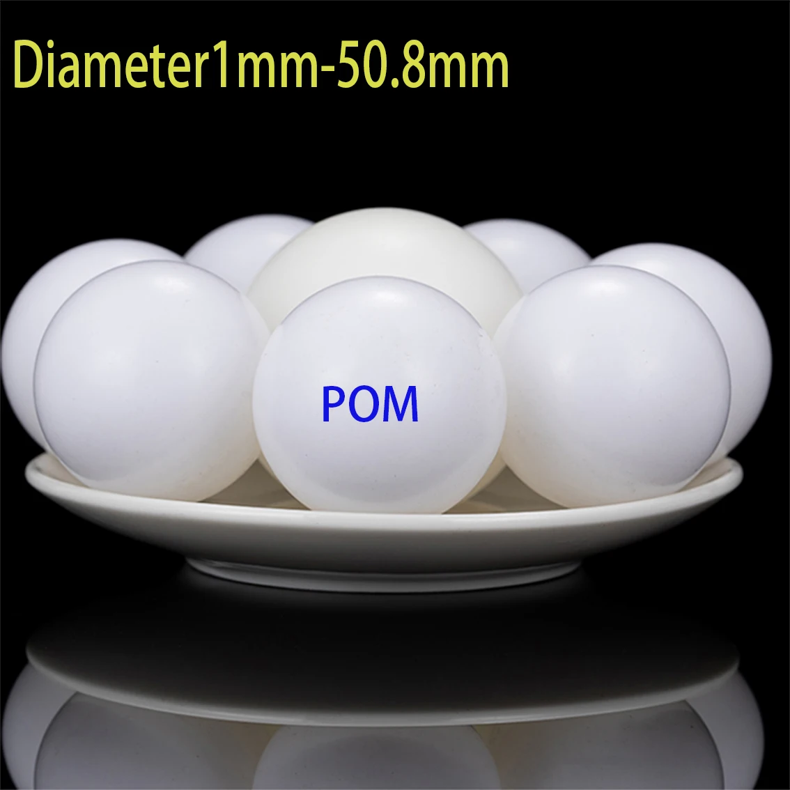 POM Solid Plastic Ball Precision Polyoxymethylene Plastic Ball With a Diameter of 1/1.2/1.5/1.588~50.8mm