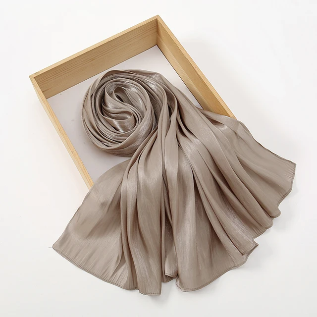 Nouveau Premium Shimmer soie Hijab écharpe femmes luxe Medine soie voile musulman femmes Hijab brillant châle islamique Turban Haedscarf enveloppes