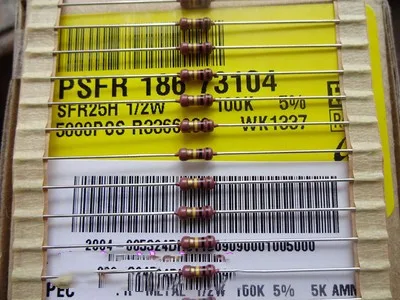 

Imported South Korea high power small volume resistance 0.25W100K 1/4W100K