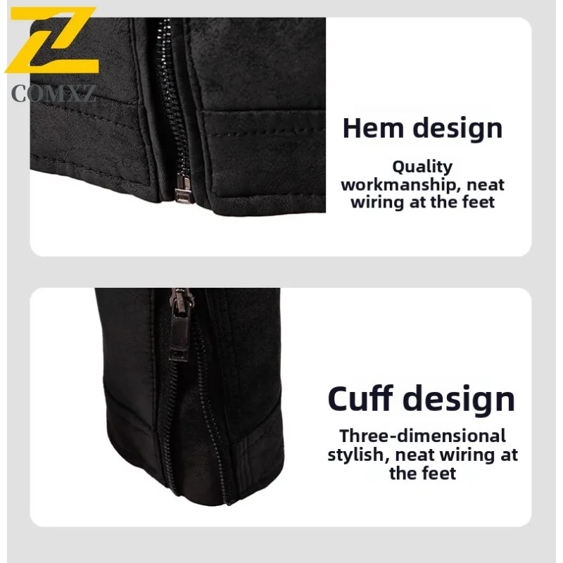 Men Vintage American Style Jacket Washed PU Leather Coat Windproof Waterproof Retro Motorcycle Style Distressed Casual Outerwear