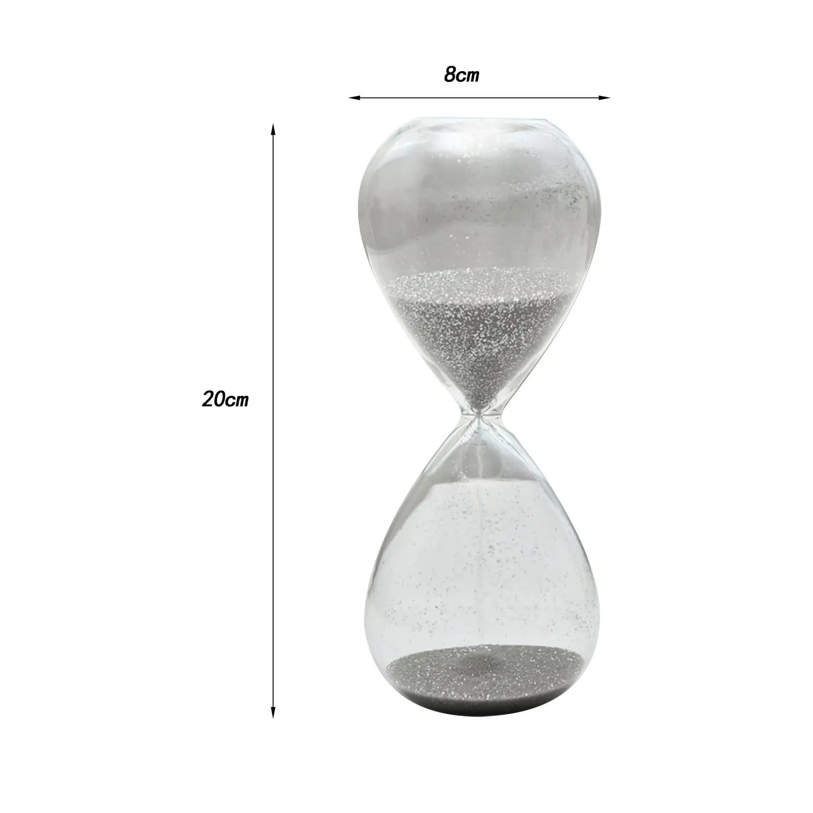 Sand Timer Glass Hourglass 30 Mins, Desk Timer, Modern,Home Decoration Sandglass Decorative for Cabinet Kitchen Birthday Gift