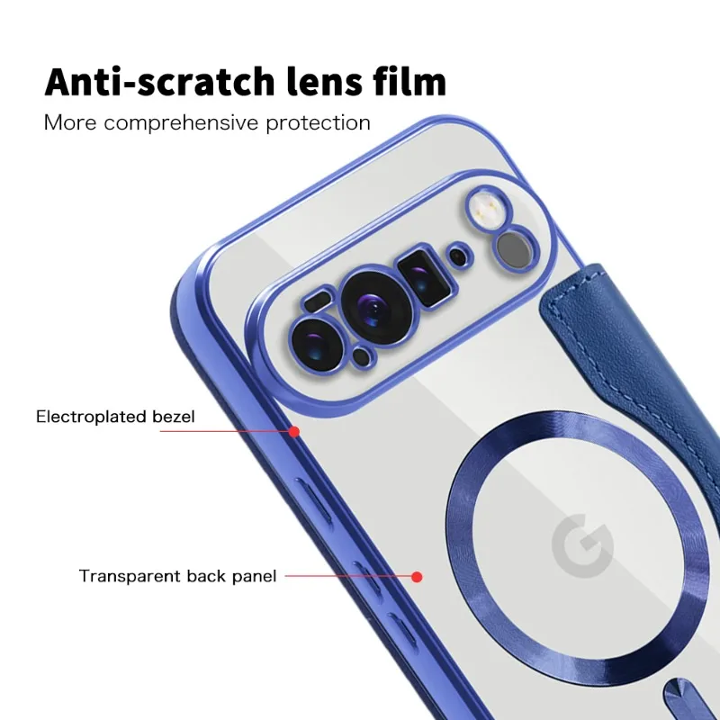 Luxury TPU Flip Card Holder Leather Phone Case with MagSafe Magnetic Wireless Charging Feature