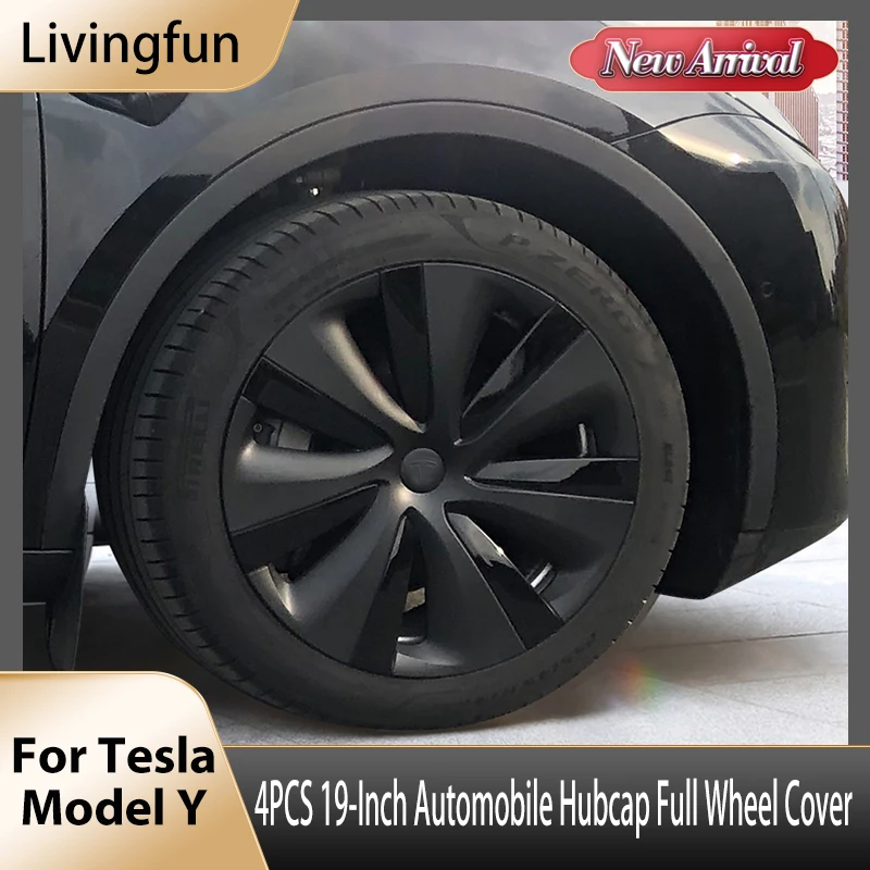 4PCSforTeslaModelY19InchHubCapPerformanceWheelCaps