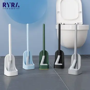 TPR 실리콘 변기 브러시, 빠른 건조 거치대, 긴 손잡이, 변기 그릇 클리너 브러시, 욕실 청소 도구, WC 액세서리