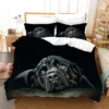 Rottweiler Duvet Cover Twin Black Rottweiler Twin Bedding Set Animal Theme for Dog Lover Polyester Double Queen King Quilt Cover 6