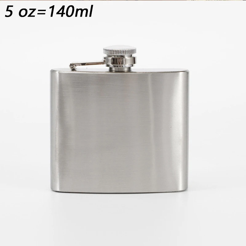 Sleek Stainless Steel Hip Flask - 10oz Portable Alcohol Bottle with Screw Cap