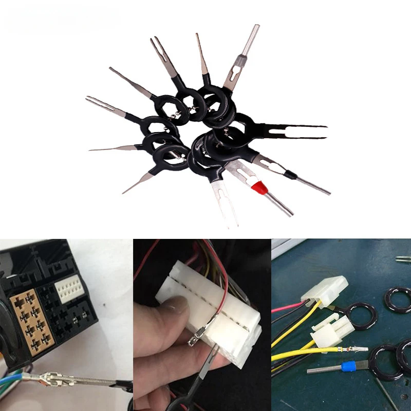 

pcs Remove Tool Auto Car Plug Circuit Board Wire Harness Terminal Removal Tool Pick Connector Crimp Pin Back Needle