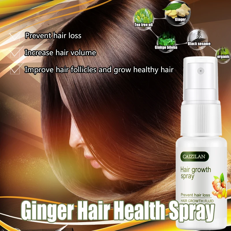 1pc 20ml Professional Ginger Anti Hair Loss Hair Growth Spray Essential Oil Liquid Care Hair