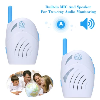 Portable Baby Monitor 2.4GHz Wireless Digital Audio Two Way Talk Crystal Clear Baby Cry Detector Sensitive Transmission Safety 5