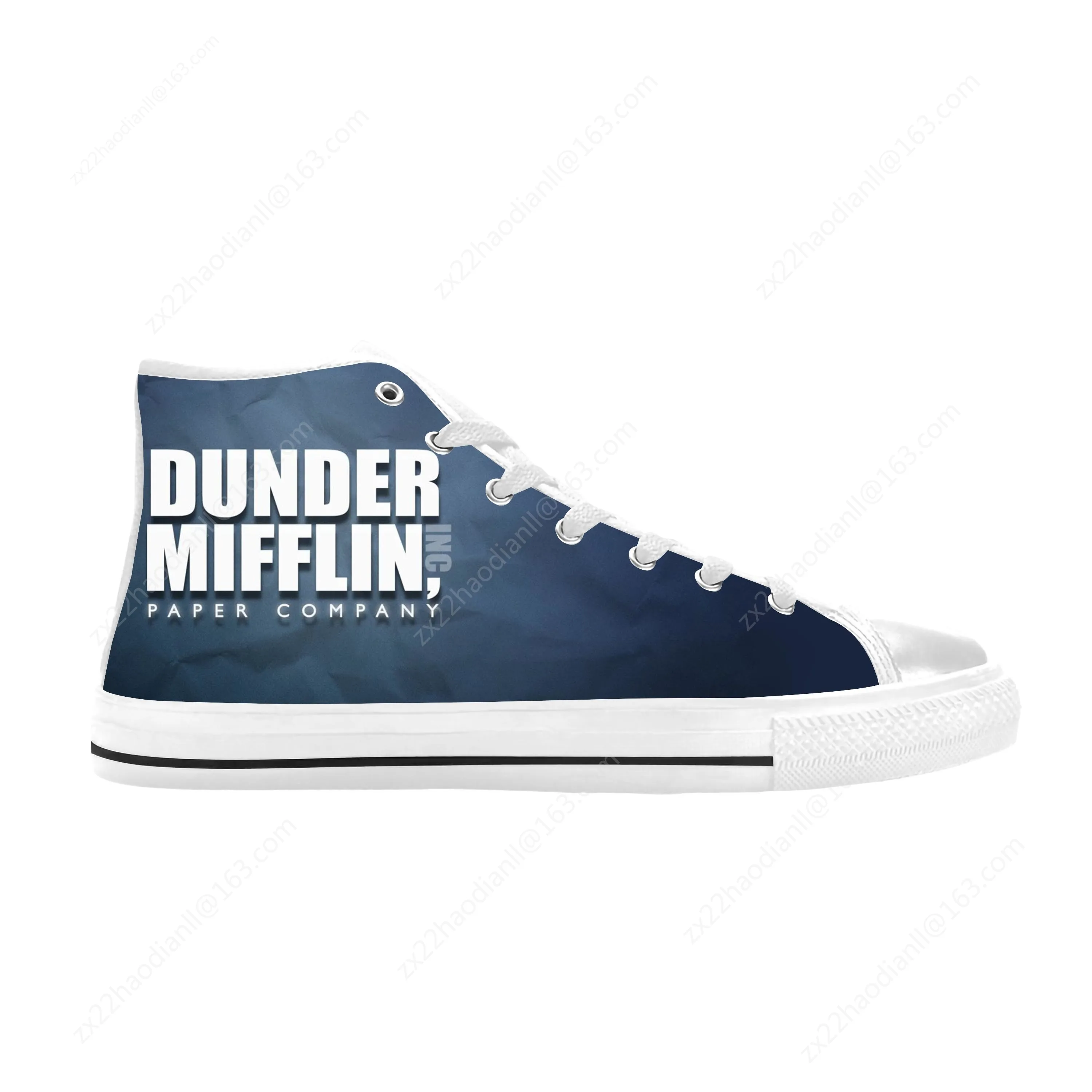The Office TV Show Dunder Mifflin Paper Company Casual Cloth Shoes High Top Comfortable Breathable 3D Print Men Women Sneakers