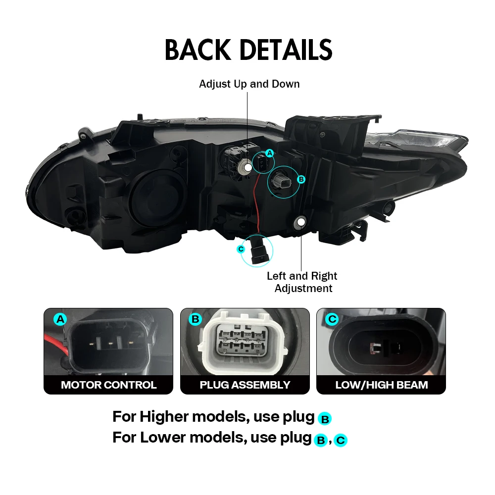 Headlights for Honda Accord 10th Gen 2018-2022 Quadruple Beam - Image 5