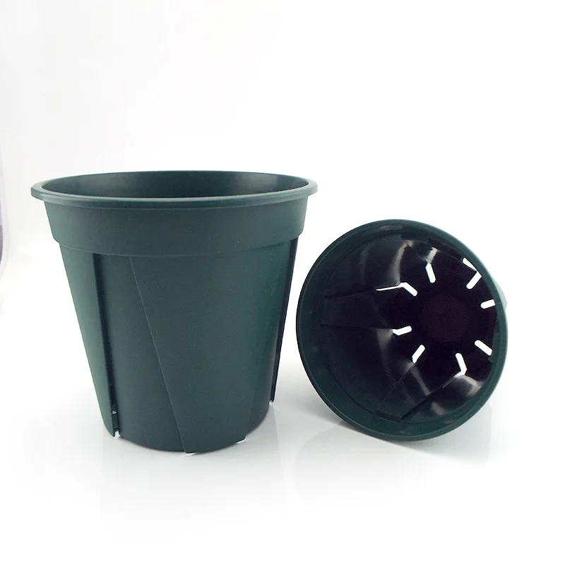 Set of 5 Plastic Garden Planter Pots with Tray
