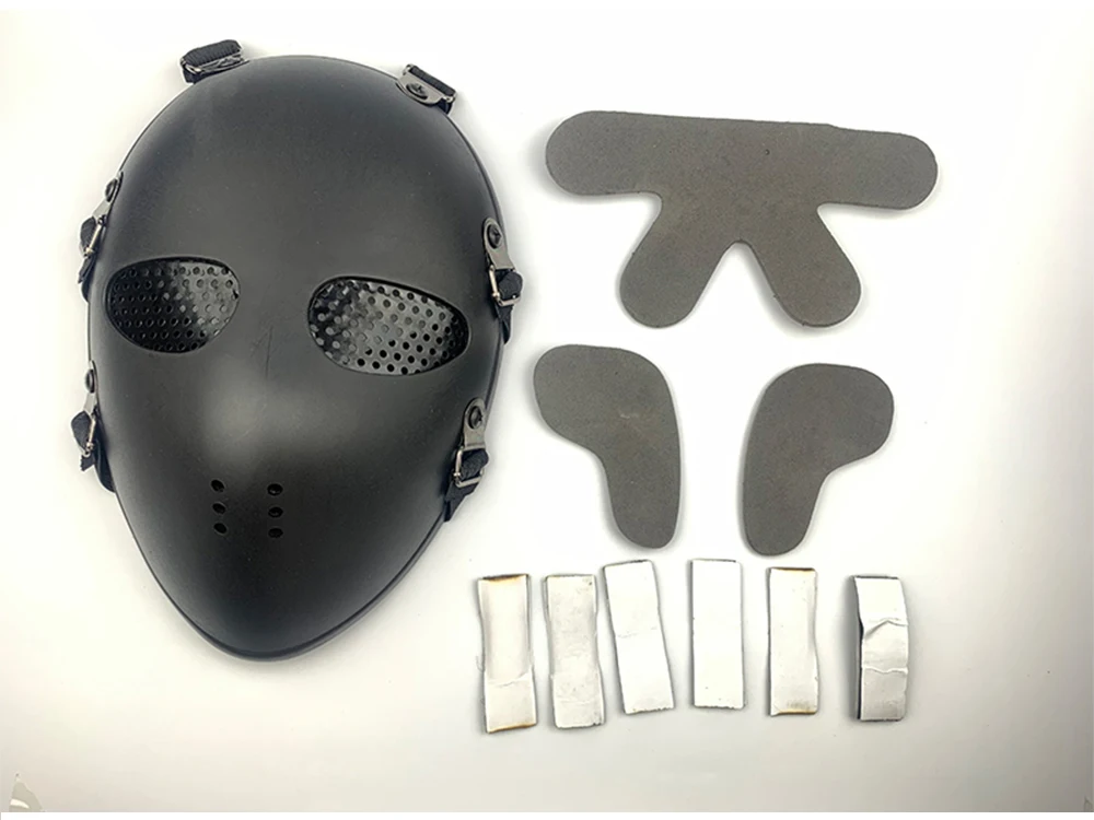 Tactical Paintball Combat Mask Hunting Airsoft CS Games Full Face Steel Mesh Eye Safety Protective Mask