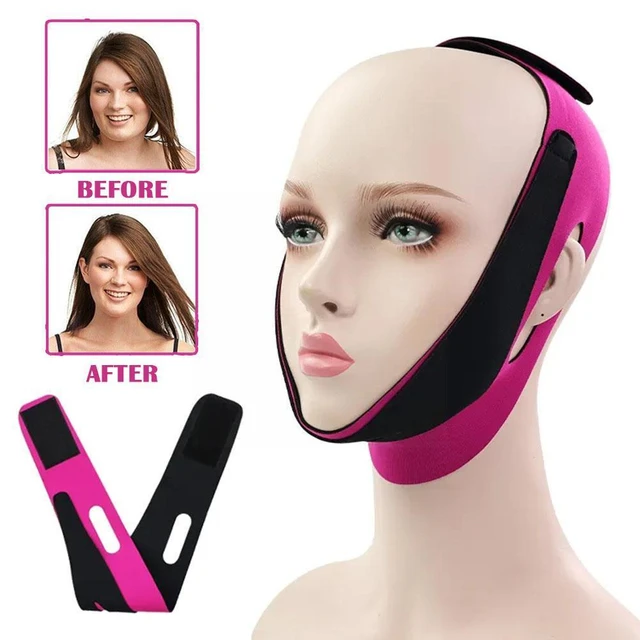 Elastic Face Slimming Bandage V Line Face Shaper Women Chin Cheek Lift Up  Belt Facial Massage Strap Face Skin Care Beauty Tools