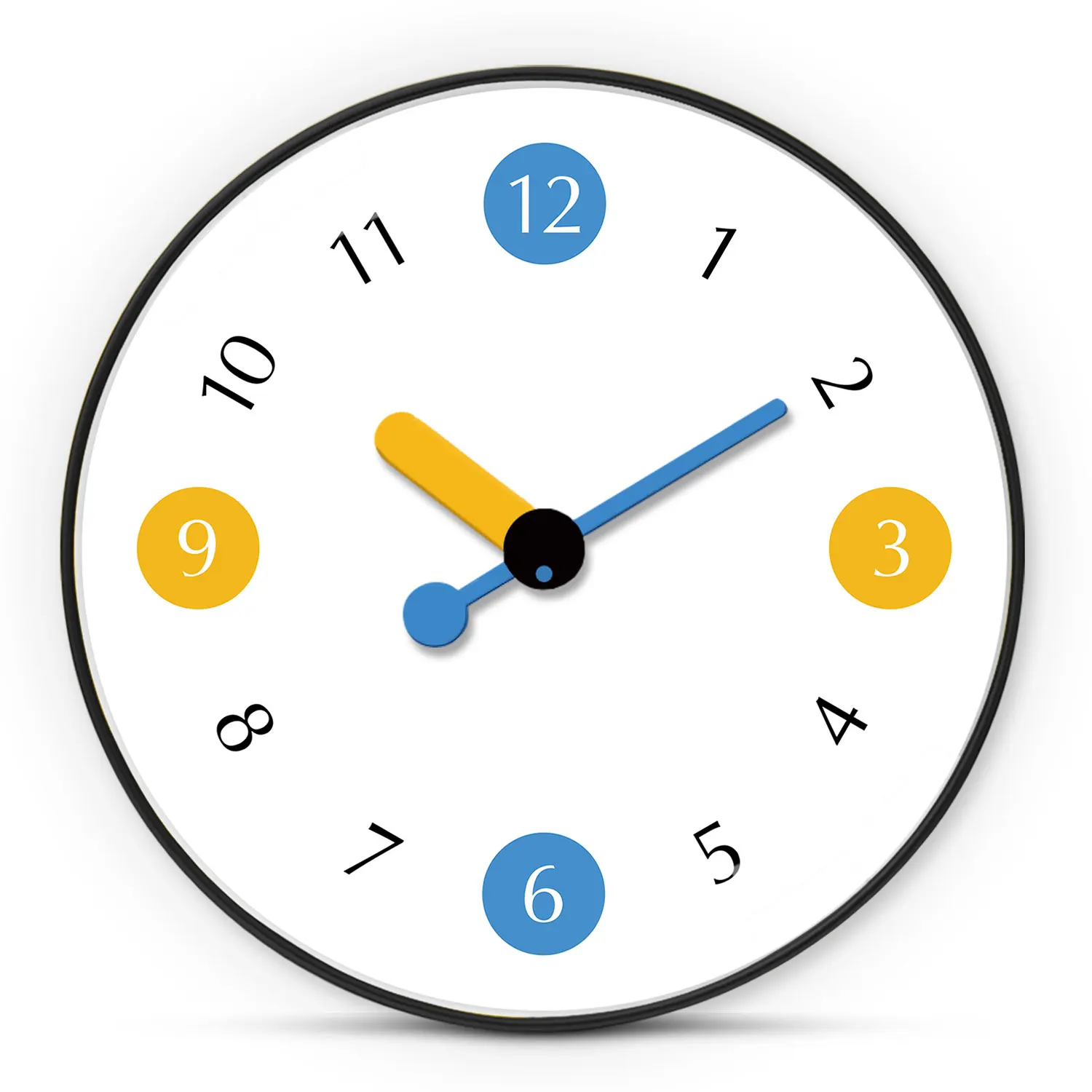 1 Basit ve Sevimli Renkli Duvar Saati, 8-12 inç Yuvarlak Sessiz, Tiksiz Zaman Ölçer Duvar Saati, Aa Pil ile Çalışan Saat, Oturma Odası, Çalışma Odası, Ofis, Yatak Odası, Okula Dönüş Sezonu için Uygun, Arkadaşlar için Hediye Olarak İdeal, Sevgililer Günü, Okula Dönüş Sezonu Hediyesi (Pil Dahil Değildir)