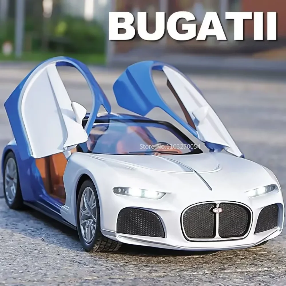 1/24 Giocattoli Modello Di Auto Bugatti Atlantic Luxury Sport Car Lega Pressofuso Alta Simulazione Suono Luce Veicolo Per I Regali Di Natale Dei Ragaz