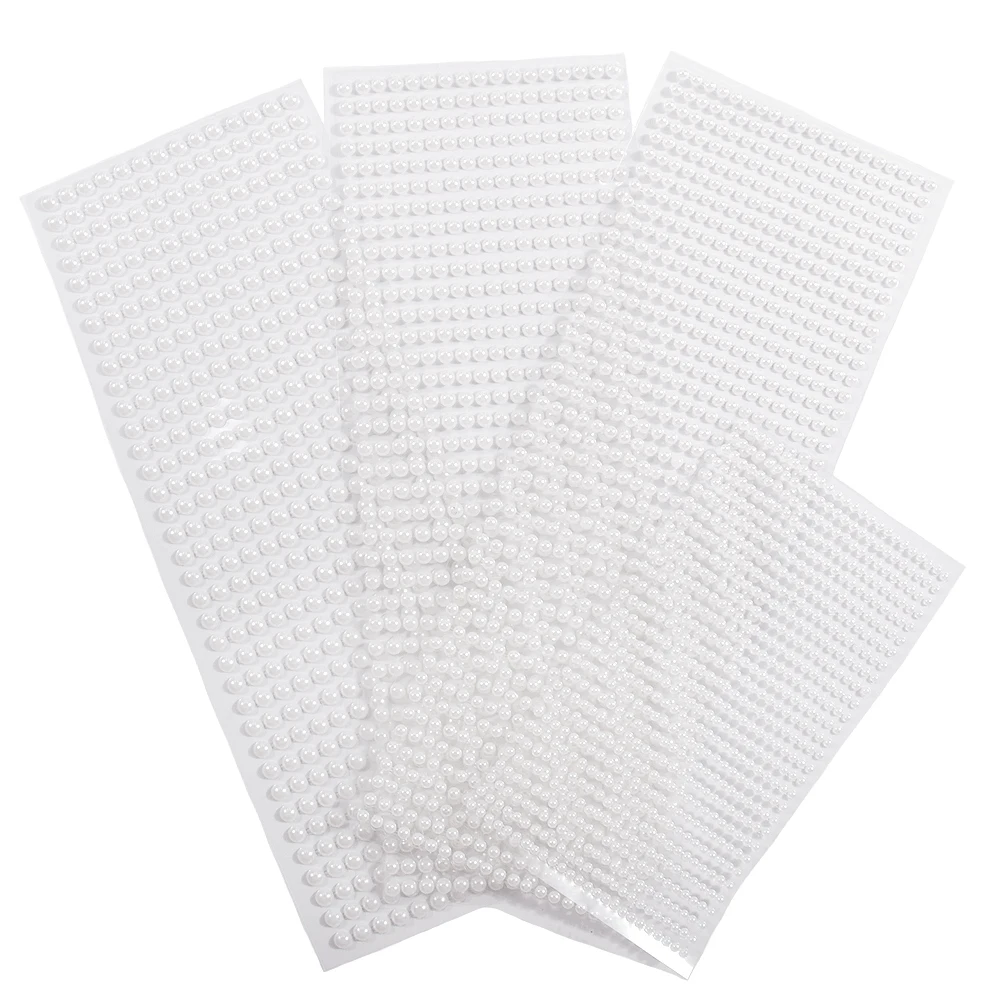3mm/4mm/5mm/6mm White/Beige/Color Pearl Sticker Decor Rhinestones DIY Charm Clothes Nails Home Accessories