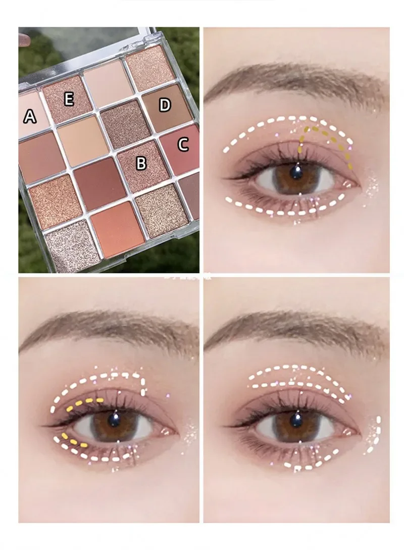 Eye Shadow Eye Shadow Plate 2 Types 16 Colors Eyeshadow Palette Shimmer Matte Long Lasting Waterproof Eye Pigment