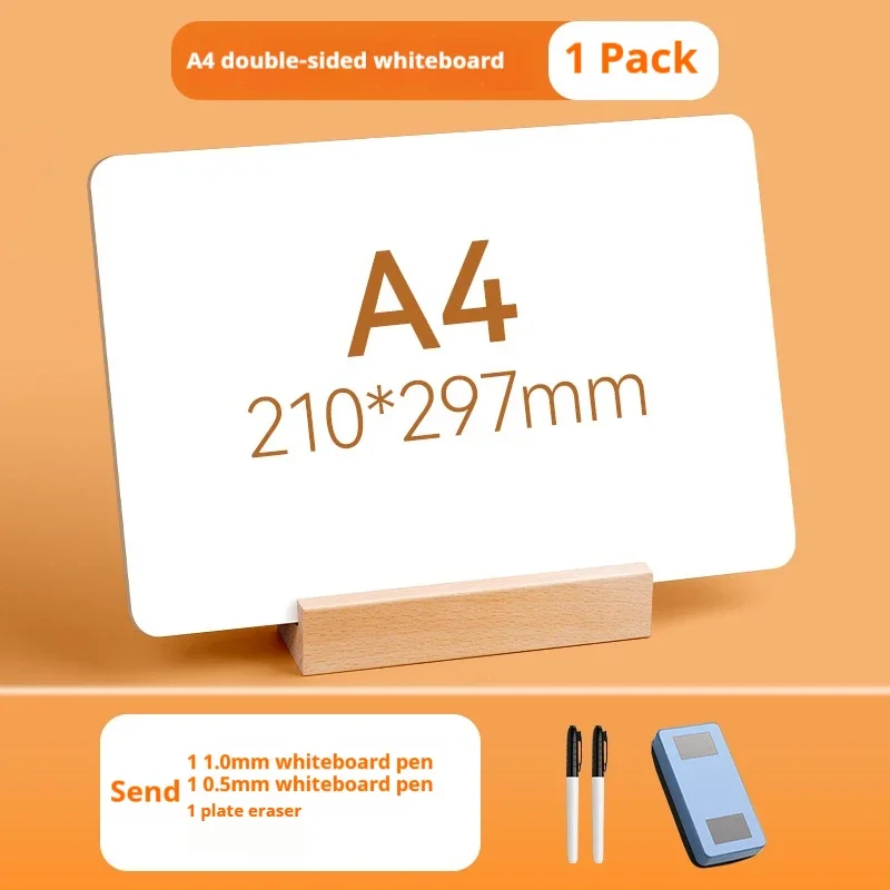 Small Whiteboard Small Blackboard on Double-sided Desk Children's Drawing Board Shop Erasable Whiteboard Teaching Bulletin
