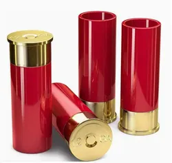 4-Piece Shotgun Shell Novelty Shot Glass Set - Unique Drinking Cups (4pcs Bullet Plastic)