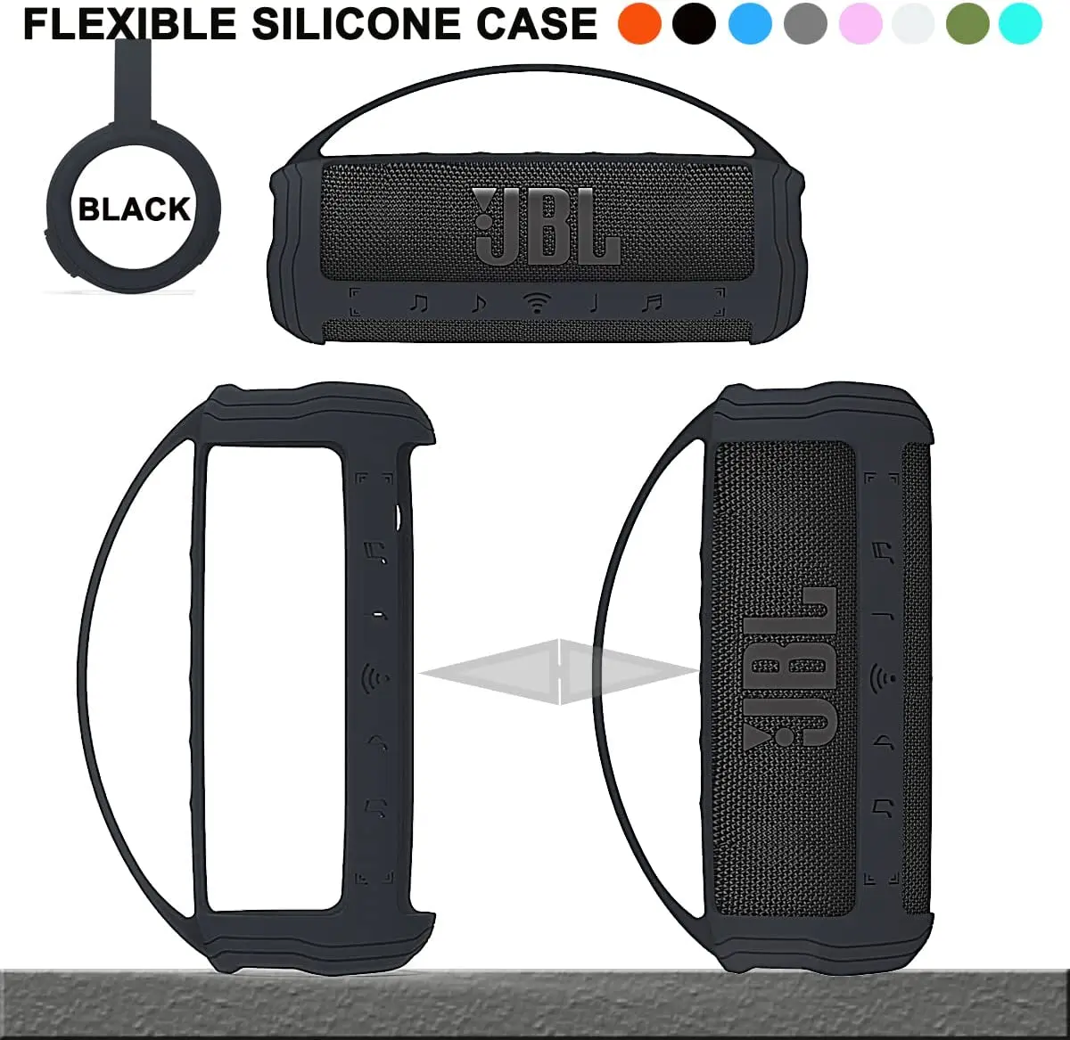Silicone Cover Case for JBL Flip 6 Portable Bluetooth Speaker(Only Silicone Cover)