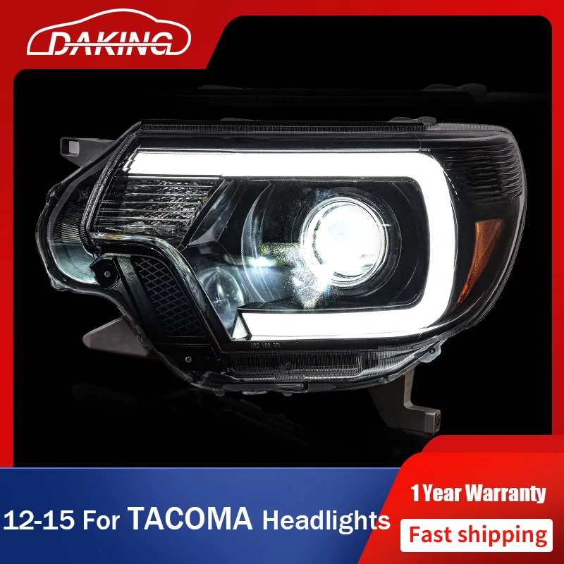 

Автомобильные светодиодные фары s для Toyota TACOMA 2012-2015, передние фары s DRL, дневные ходовые огни, указатели поворота, биксеноновые линзы в сборе