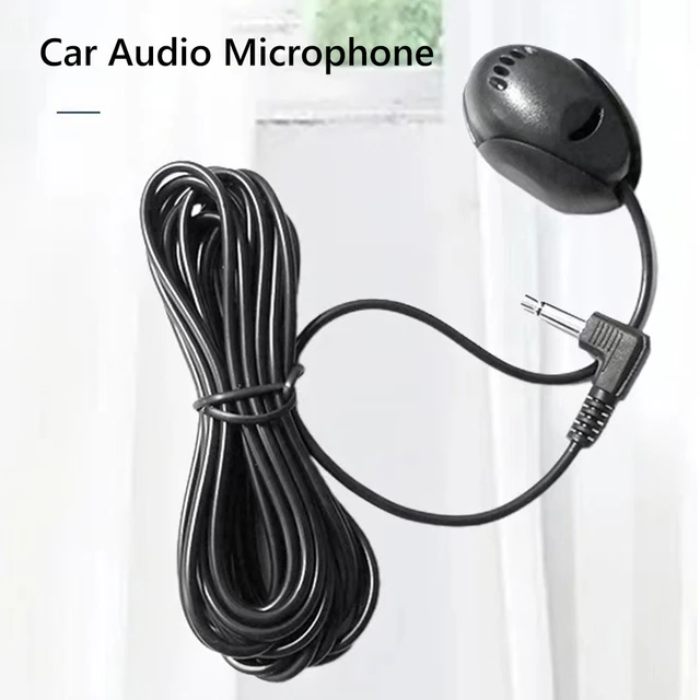 Hodozzy Microphone de Voiture pour Autoradio 3,5 mm Plug and Play