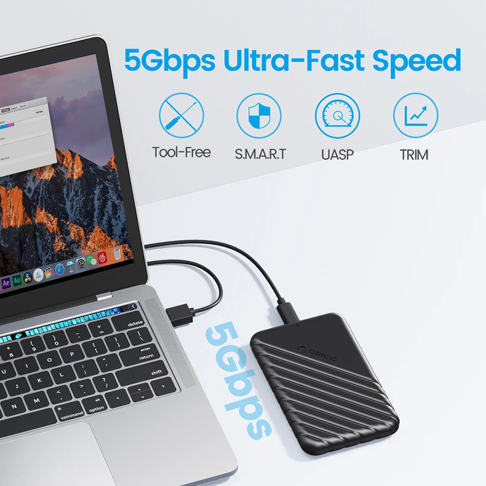 ORICO HDD Case 2.5'' SATA to USB 3.0 Hard Drive Enclosure for 2.5 Inch SSD Disk HDD Box 6TB Storage Case External HDD Enclosure - 3