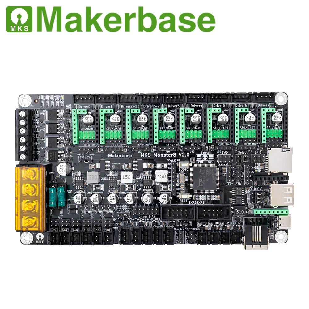 Makerbase-mks Monster8 v2 Cartão de Controle 3d Peças da Impressora Tmc2209 para Voron vs Polvo Aranha 32bit - Imagem 4