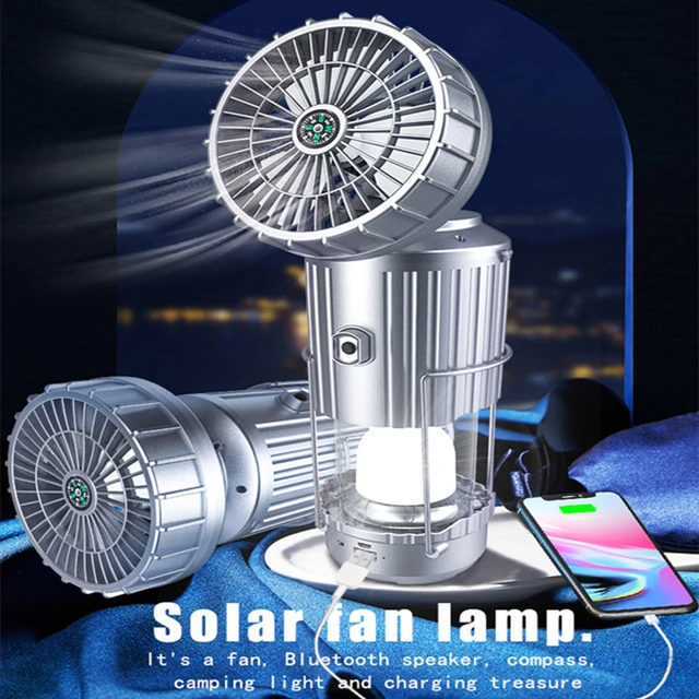 Outdoor USB Charging Fan Camping Light Energy-Saving Hand Lamp