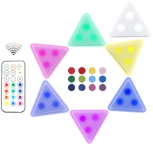 

Night Light RGB LED Quantum Lamp Touch LED Wall Lamp RGBW Cabinet Light Dimmable DIY LED Triangle Lamp Home Decoration Lighting
