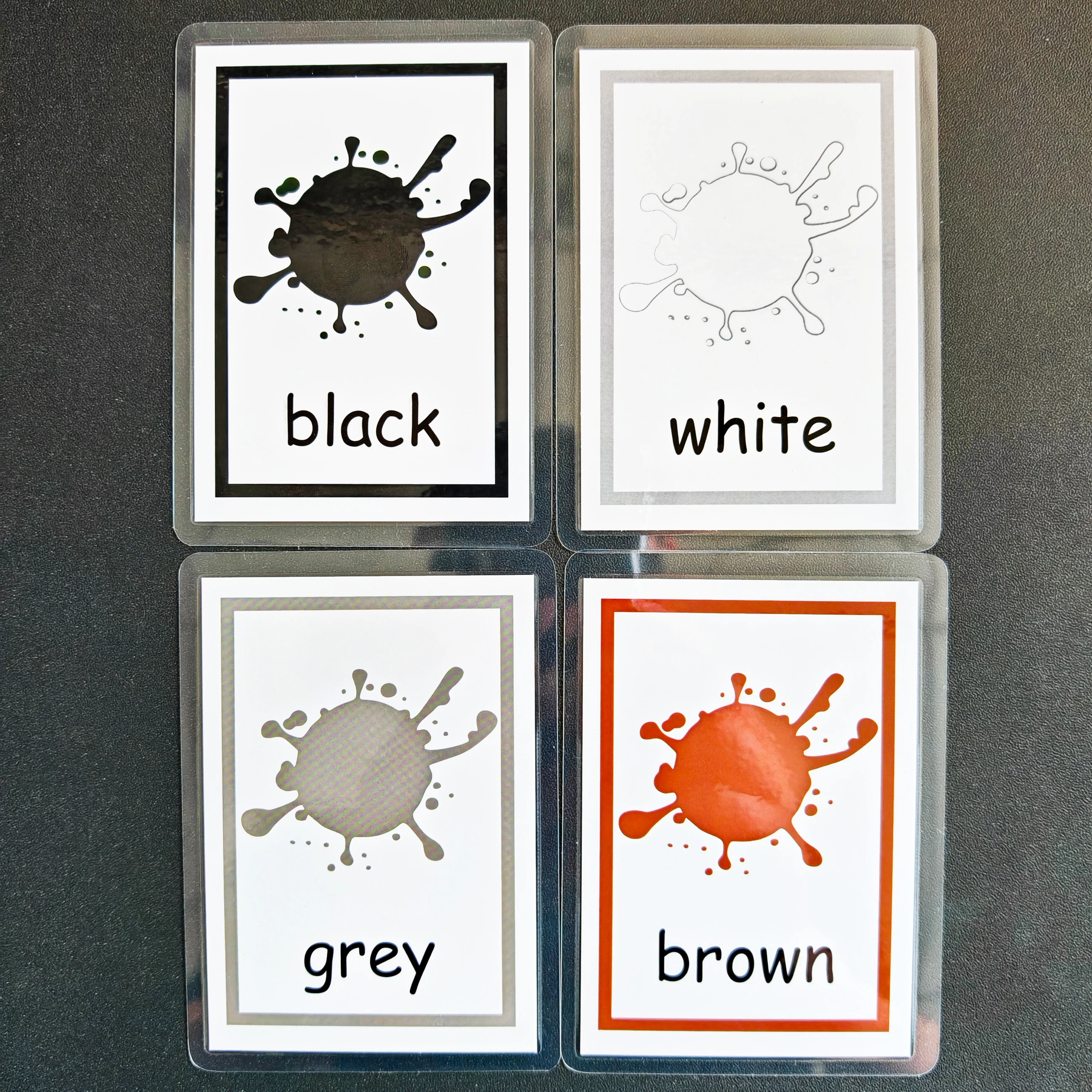 Montessori Baby Learning Card Color Cognition Cartoon English Flash Cards for Children Kids Funny Memory Exercise Game 5