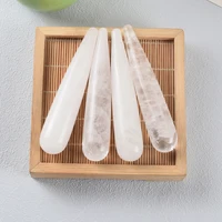 Natural Jade Stone Face Eye Massage Stick Gua Sha Beauty Acupuncture Wand Meridian Scraping Acupoint Therapy Reflexology Tools 2