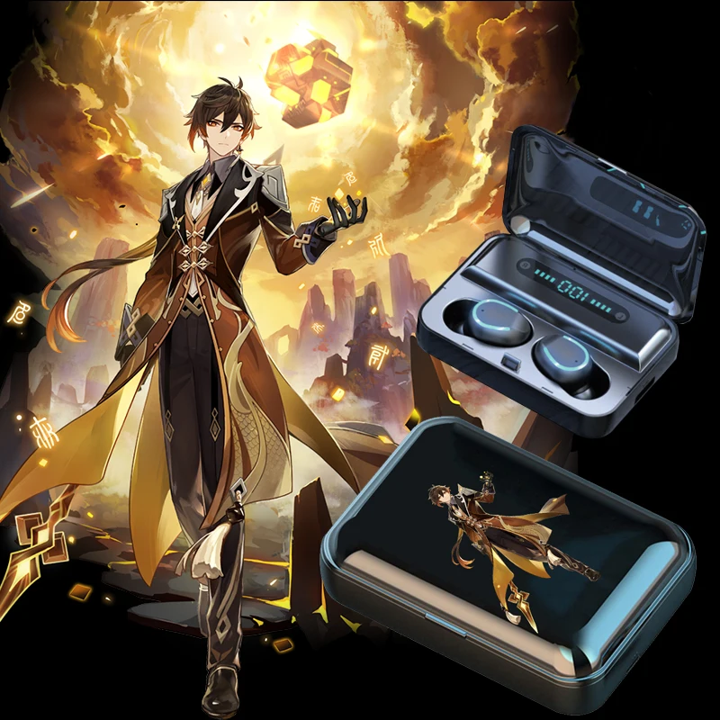 

Genshin Impact Bluetooth earphones ZhongLi Xiao Klee Yae Miko ShenHe GanYu QiQi cosplay For Android Wireless Earbuds 5.0 HD Gift