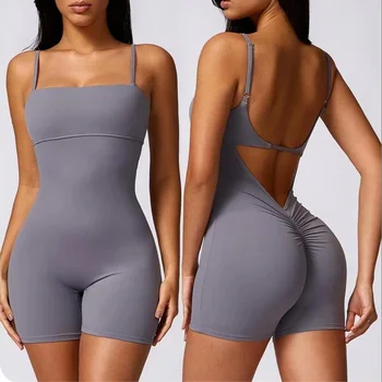 Women's V-Back Yoga Jumpsuit 1