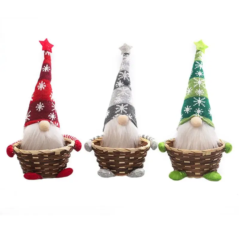 

Christmas Gnome Ornament Swedish Nisse Baskets Christmas Candy Baskets Desktop Storage Basket For Christmas Party
