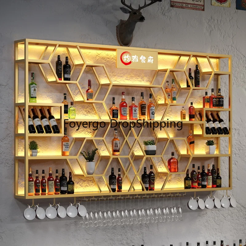 Wall Mounted Mini Wine Rack Display Cabinet Bar Liquor Wine Cabinet for Living Room Beverage Vitrinas 장식장 Garden Furniture Sets