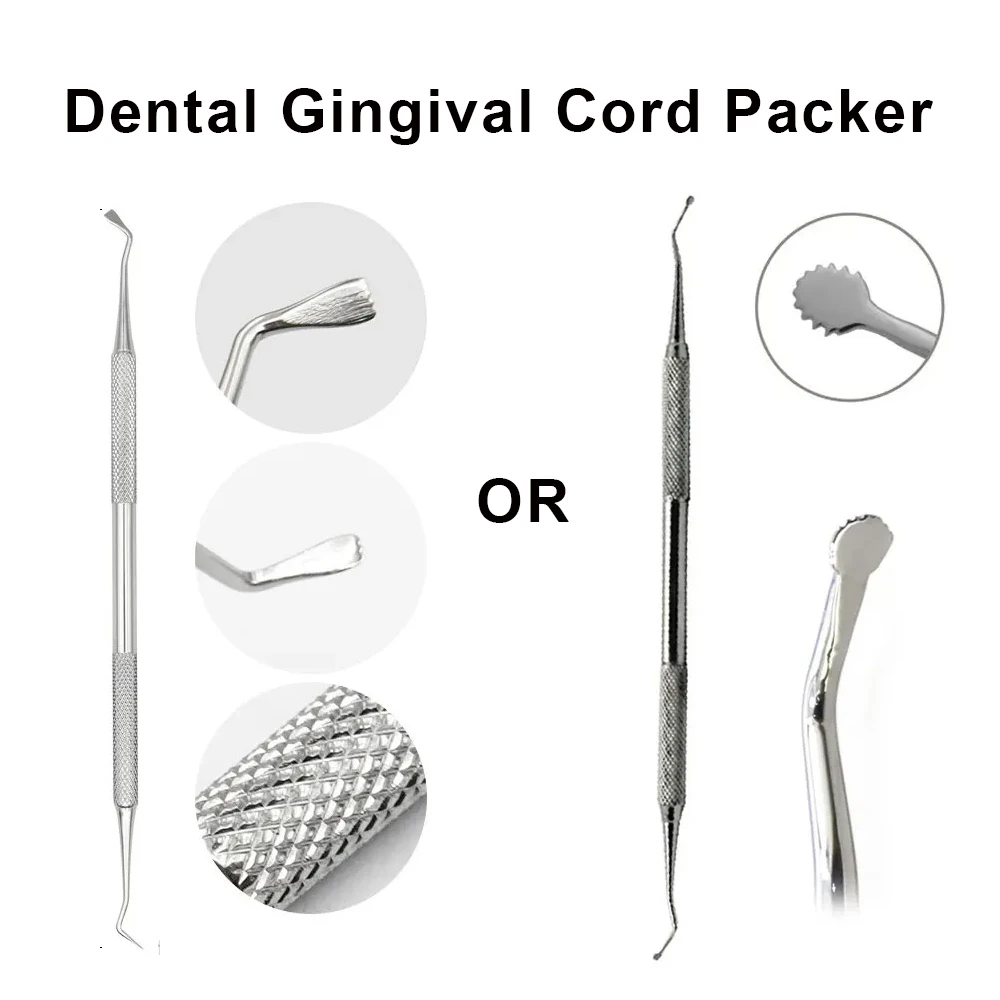 DentalGingivalCordPackerRetractionInstrumentsSeparatorSerratedPickerPlacementRound