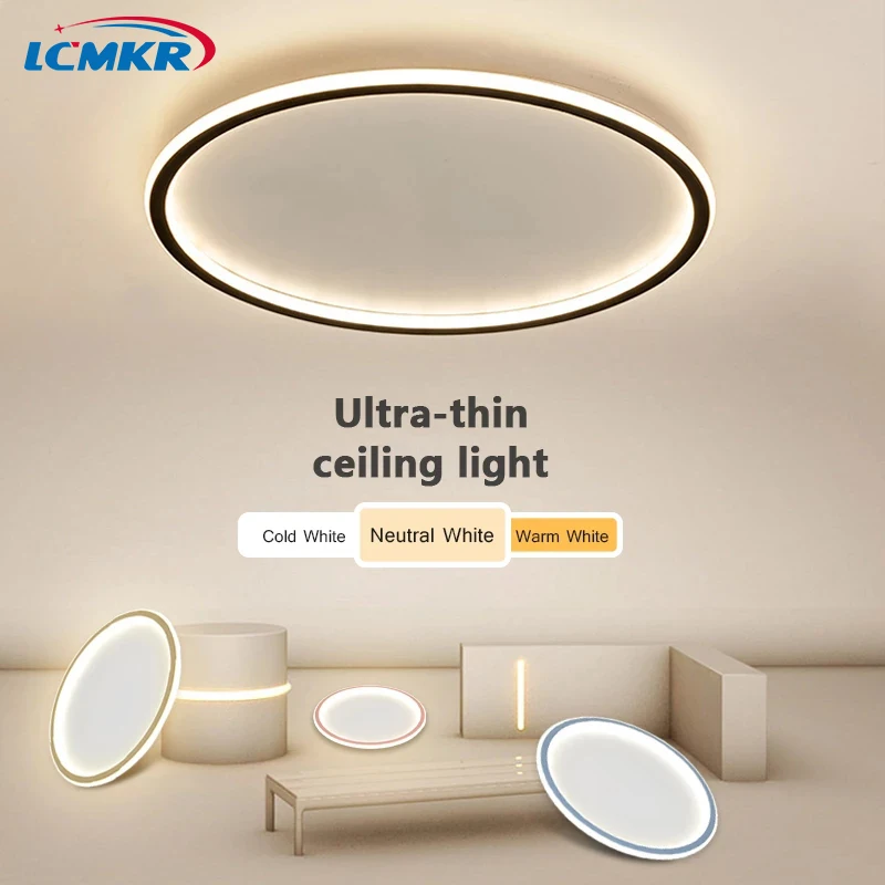 

Brightness Dimmable with Remote Round Large Ultrathin LED Ceiling Lights Warm White Cold White for Home Decor Lustre Panel Light