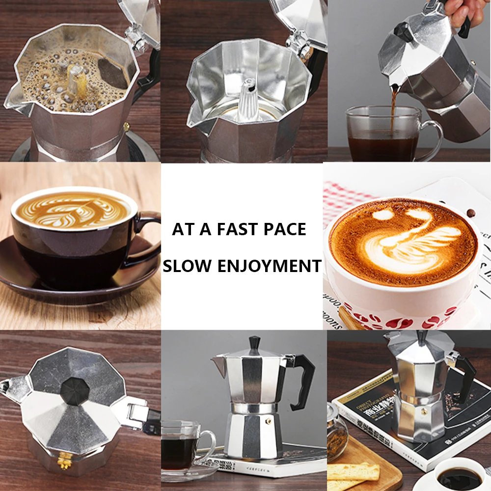 Mokita Aluminum Stove Top Coffee Maker (Espresso, Mocha, Cappuccino,  Latte)