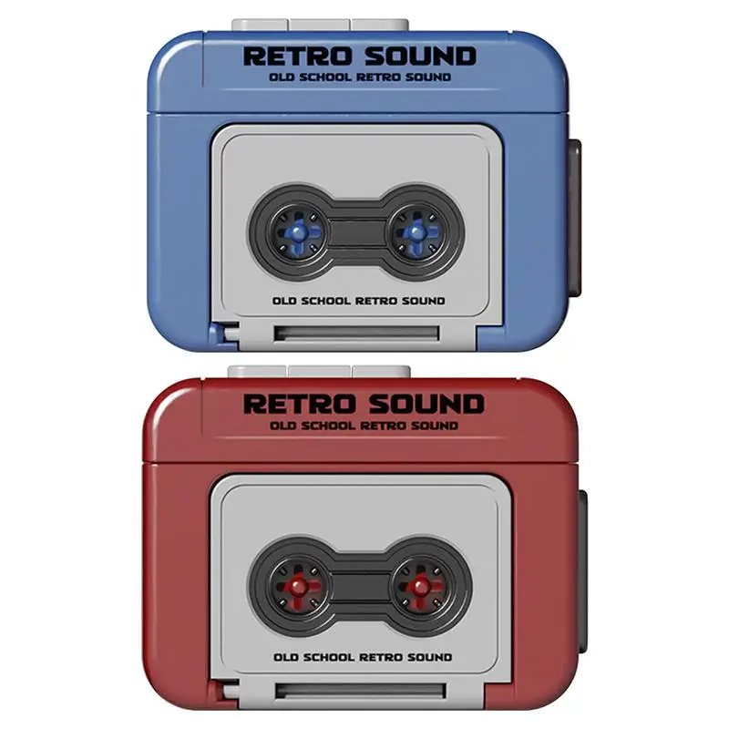 Creative Vintage Mini Retro Cassette Recorder Music Key Chain Cute Mini Player Commemorate Keyring for Friends Gift