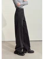 Amii Minimalism Women's Jeans 2024 Autumn New Casual Cotton Denim Pants Retro Trendy Loose Straight Wide-leg Trousers 12443249 - Image 3
