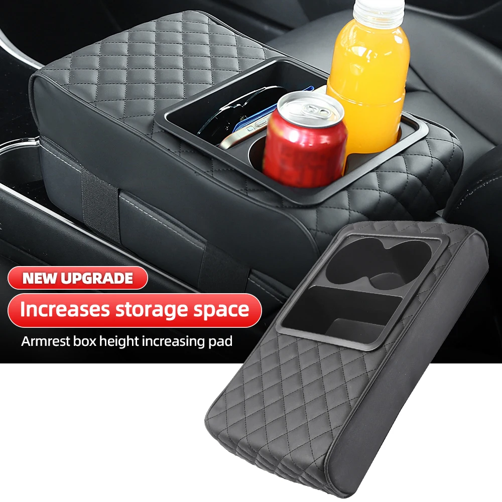 Center Console Armrest Auto Armrest Pillow Arm Rest Cover Memory Foam Car Armrest Cushion Cup Holder Booster Cushion