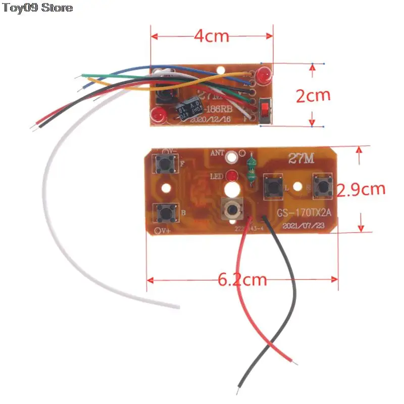 

High Quality 4CH RC Remote Control 27MHz Circuit PCB Transmitter and Receiver Board with Antenna Radio System rc Car Accessories