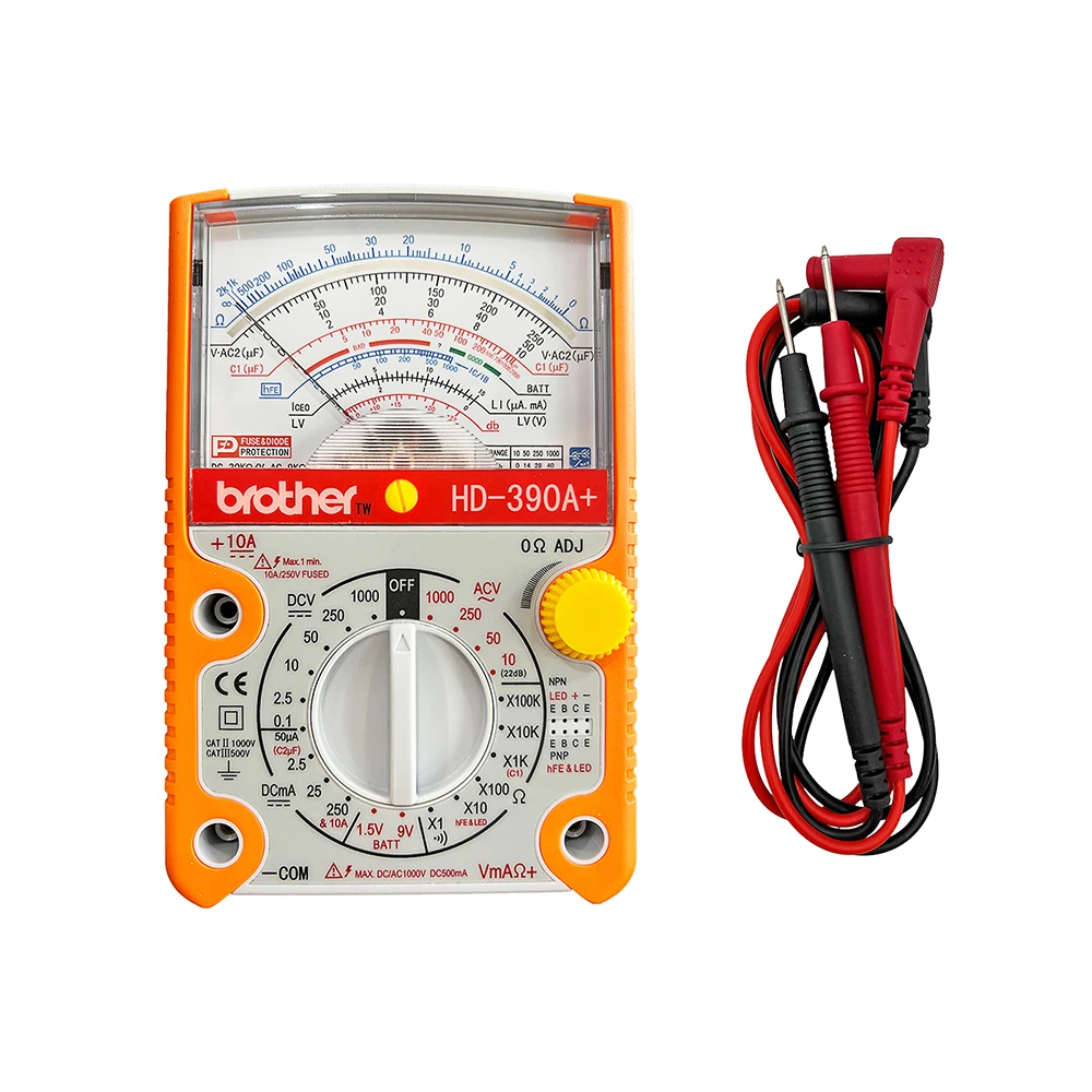 Anti-burn 100K Resistance Analog Multimeter High Precision Mechanical Electrician Home Maintenance With Coat Electrician Tools