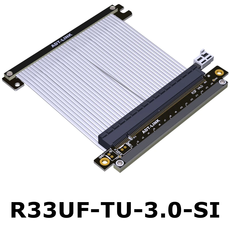 Pcie 16x Cabo de Elevação de Riser Pci Express 3.0x16 Duplo Reverso R33uf-tu Flexíveis de Alta Velocidade Gpu para Extender a4 Chassis Mini Itx - Imagem 6