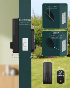 NUTOMO Keyless Entry Smart Fingerprint Door Lock Front Deadbolt Digital Electronic Looks Office Home Safe Security Protection 2